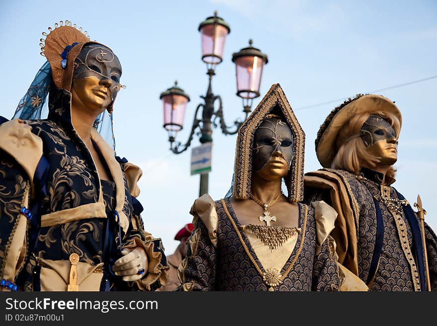 Carnival masks on carnival in Venice. Carnival masks on carnival in Venice
