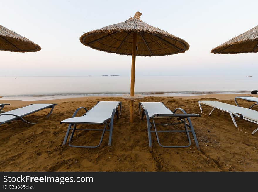 Early morning on beach