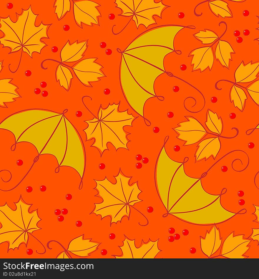 Seamless umbrella pattern illustration