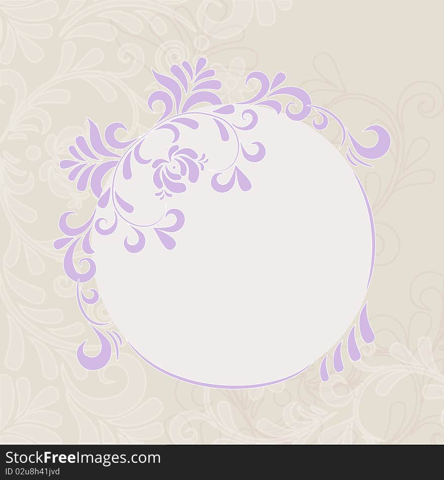 Soft classic floral vector frame. Soft classic floral vector frame