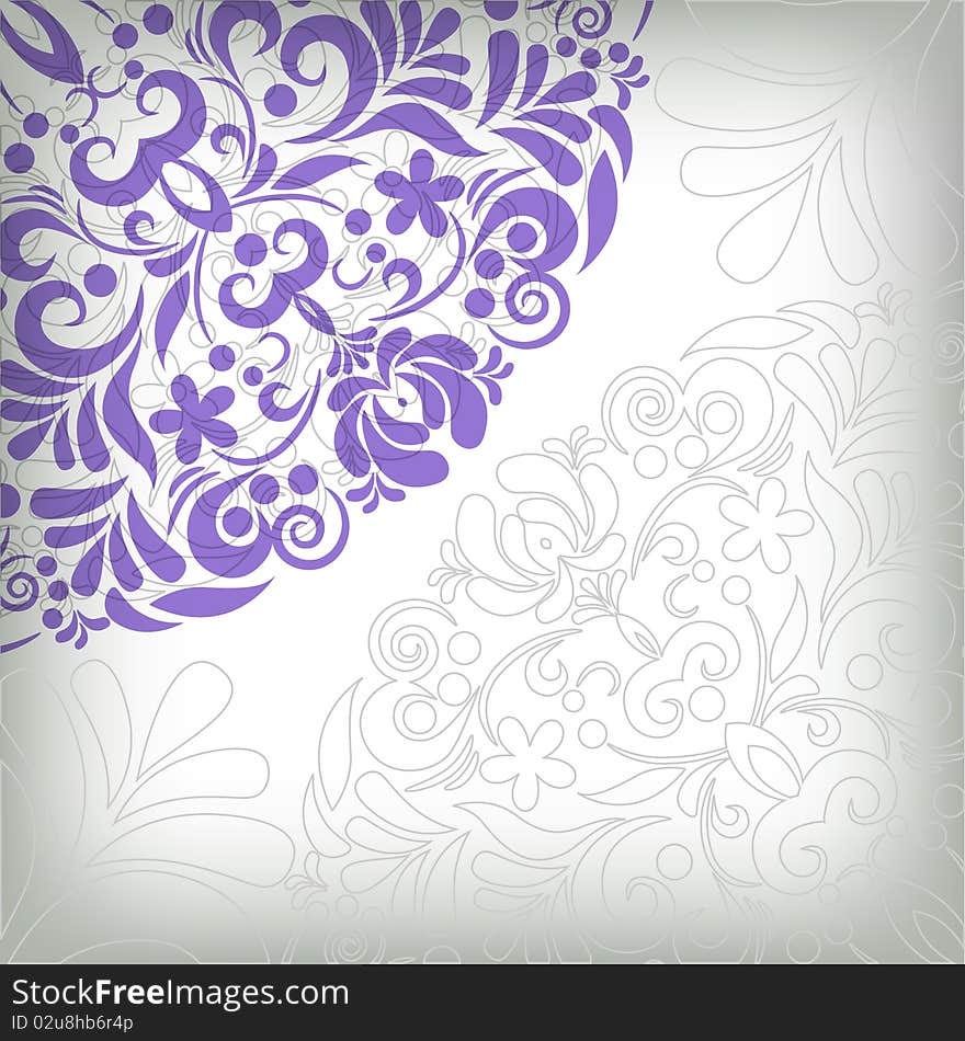 Soft classic floral background