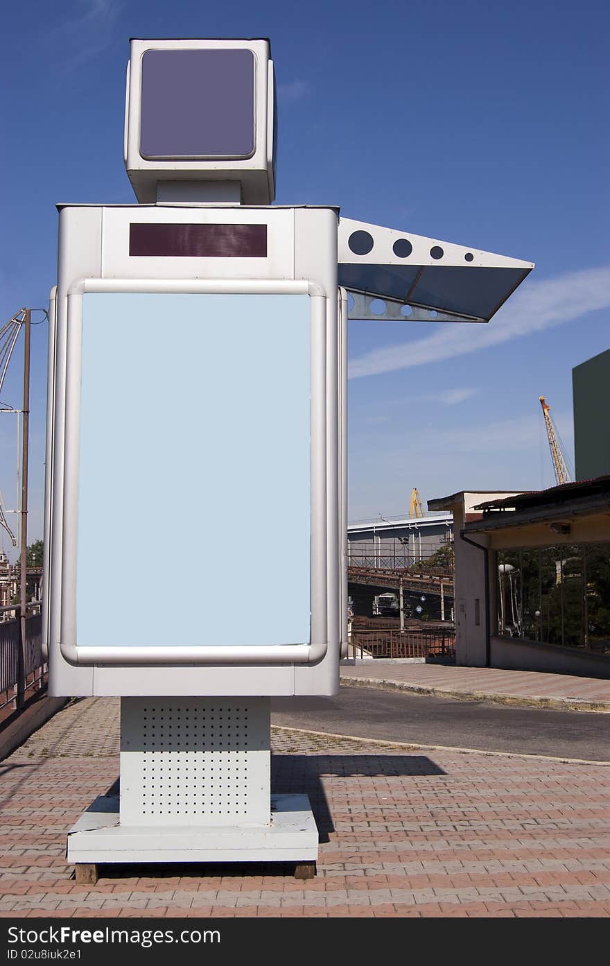 Publicity board standing in the street