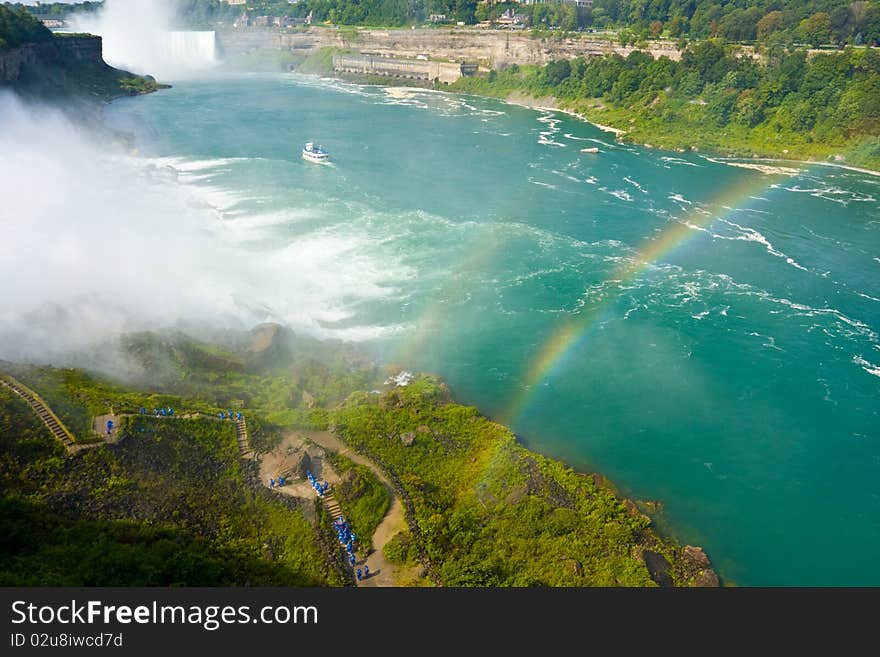 Rainbow over Niagara falls