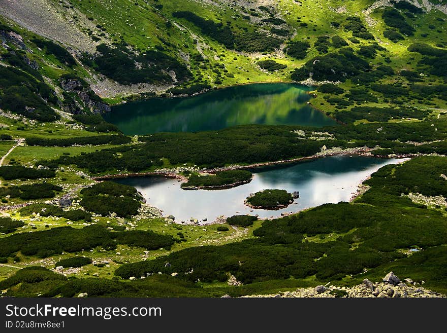 Lakes in mountains