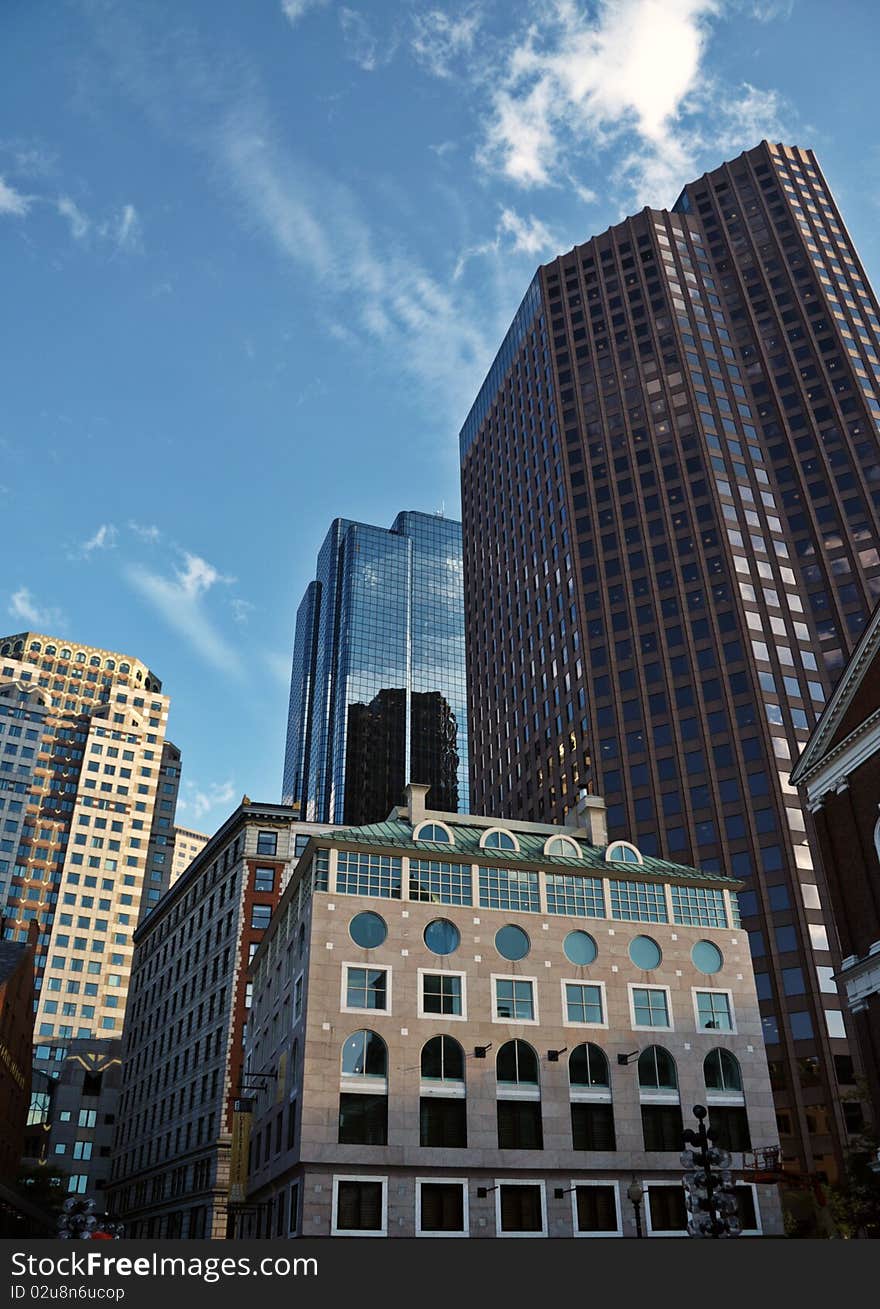 View of office building in Boston. View of office building in Boston