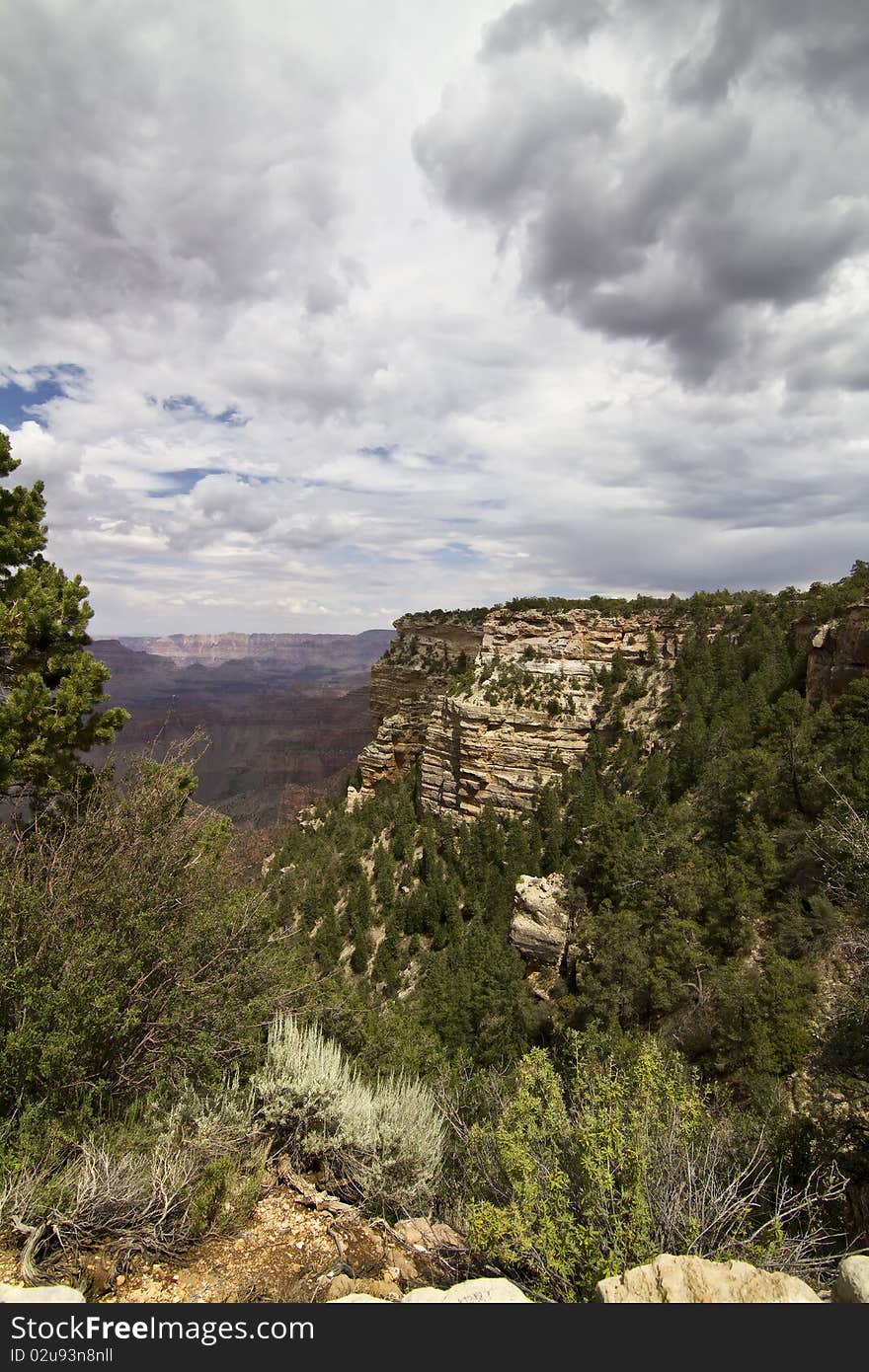 Clouds over grand canyon in arizona