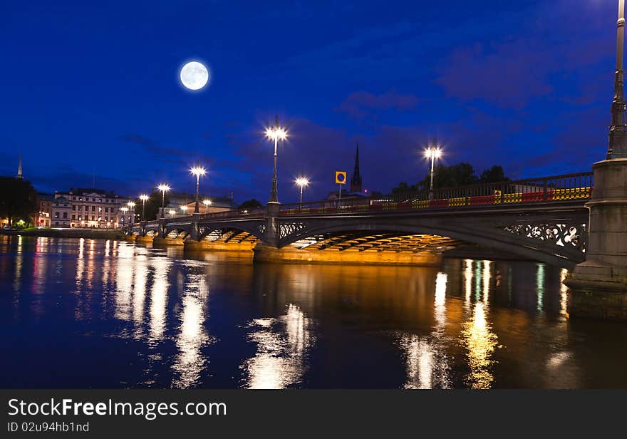 Night scene of the Stockholm