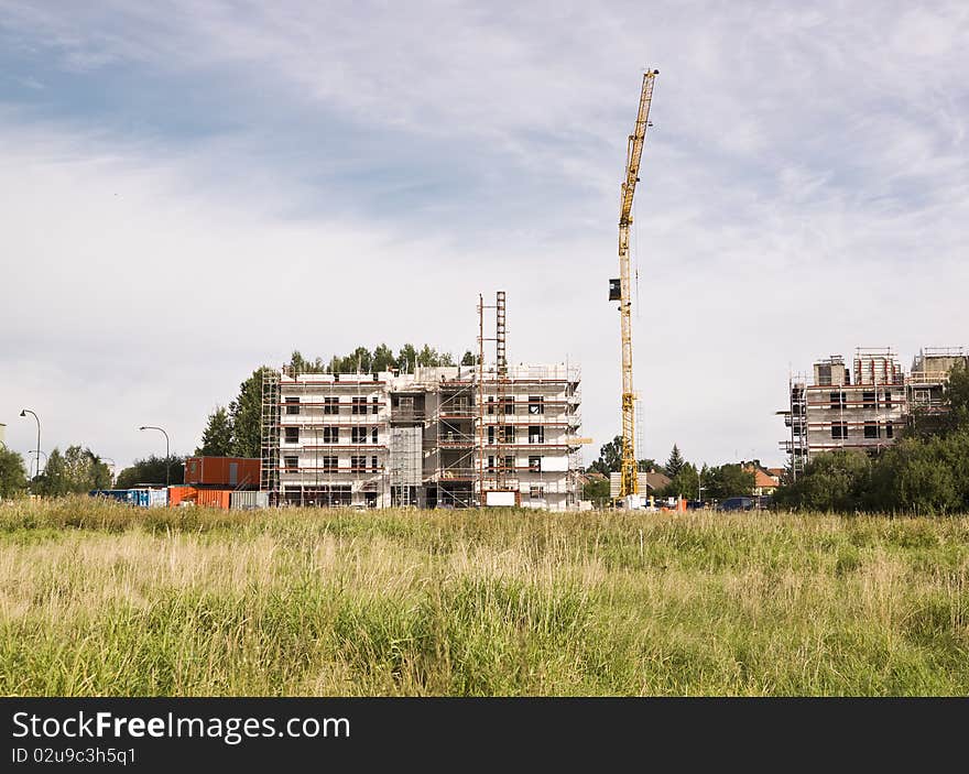 Concrete Highrise Construction Site outdoor. Concrete Highrise Construction Site outdoor