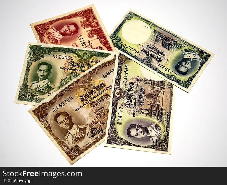 And Older Banknote of Thailand in rama nine at nine model. And Older Banknote of Thailand in rama nine at nine model