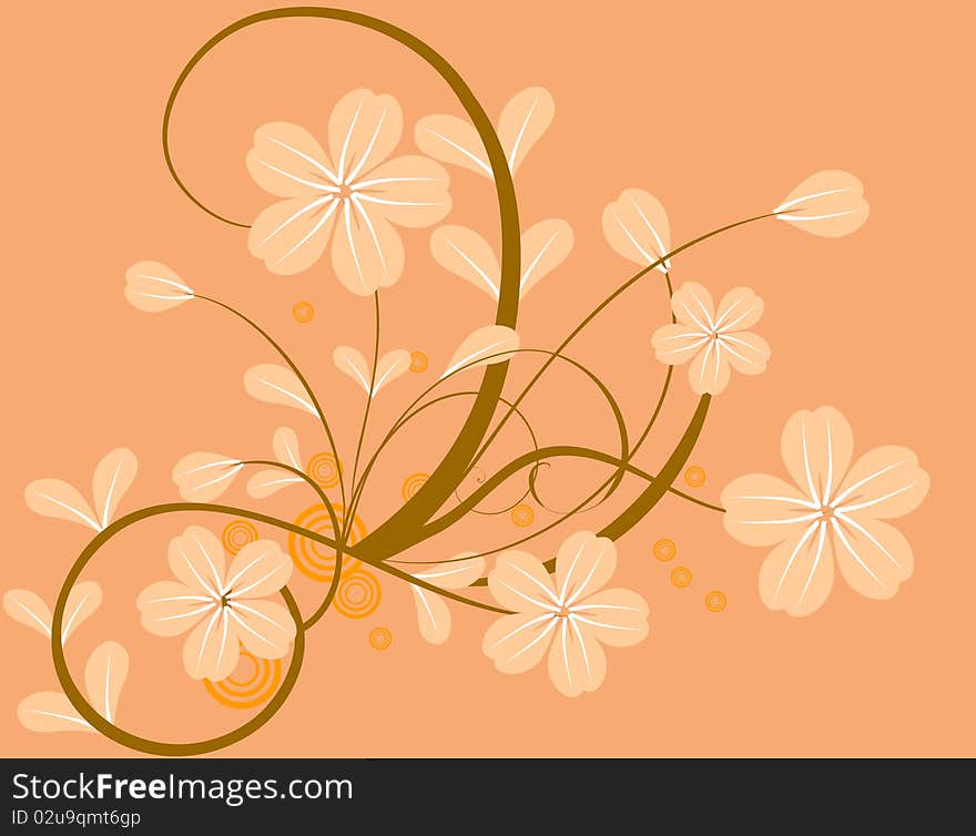 Floral abstract background, vector illustration. Floral abstract background, vector illustration