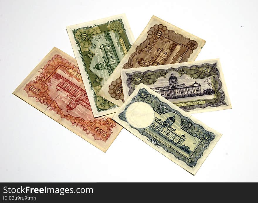 And Older Banknote of Thailand in rama nine at nine model. And Older Banknote of Thailand in rama nine at nine model