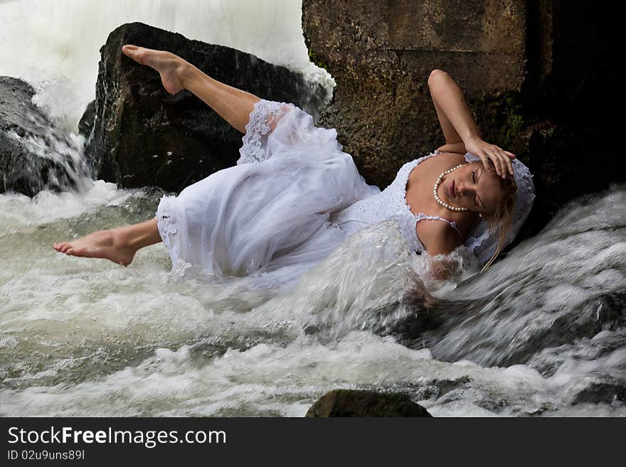 Young Bride On A River