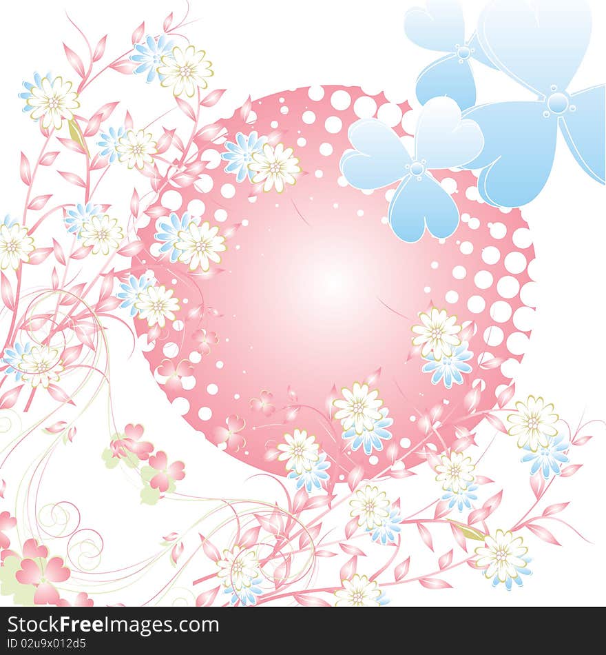 Abstract floral background with place for your text