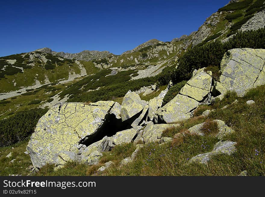 Rocky Mountains in Žiar seat in the Western Tatras, Slovakia