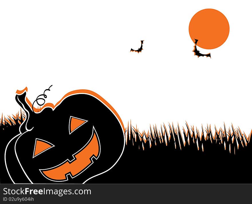 Halloween . Vector graphic postcard for design. Halloween . Vector graphic postcard for design