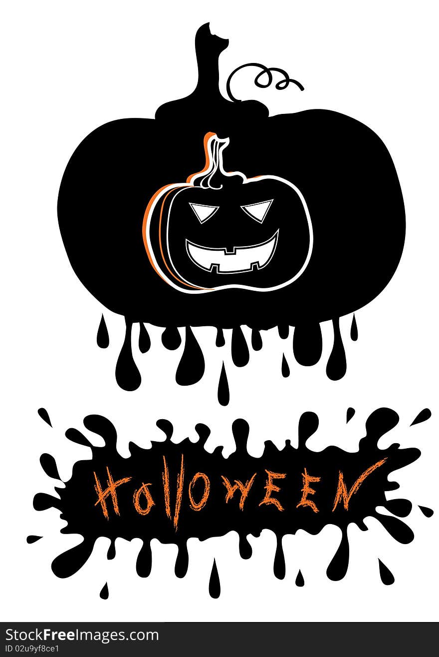 Halloween postcard.Vector