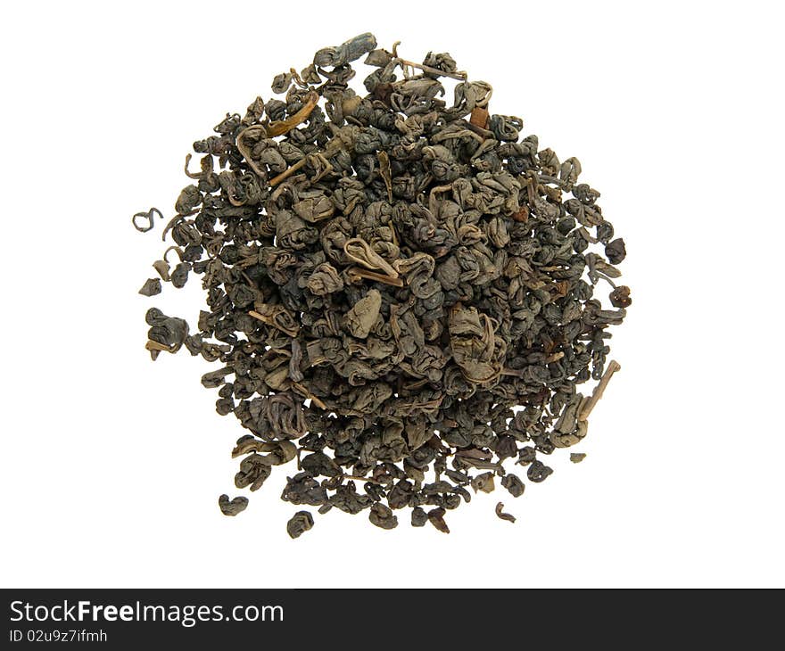 Heap of aromatic green tea