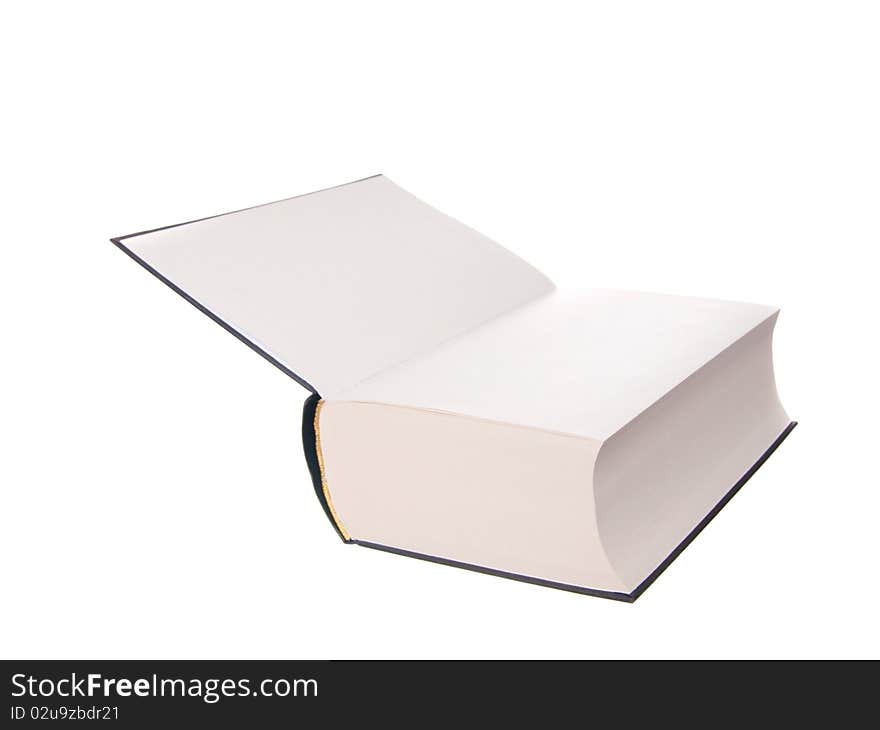 Open book, on white background