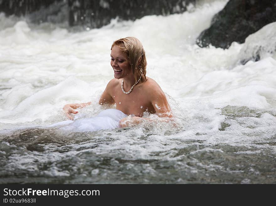 Young Woman Swimming