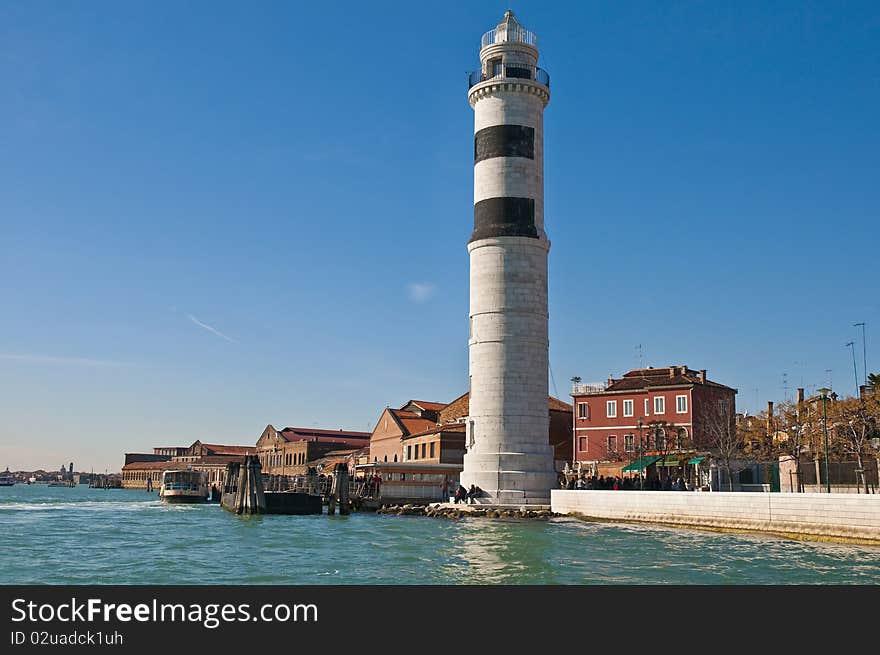 Lighthouse Locatad At Murano Island, Italy