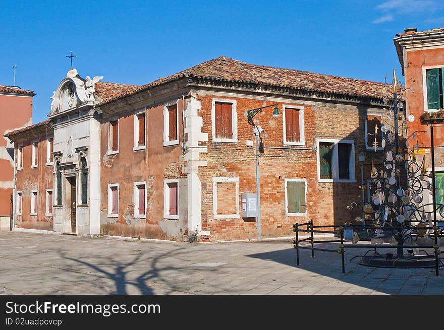 Garibaldi street near vaporetto station at Murano Island, Italy. Garibaldi street near vaporetto station at Murano Island, Italy