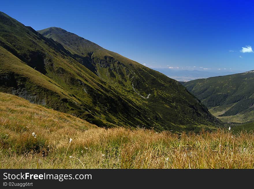 Western Tatras peaks, saddle Žiar. Western Tatras peaks, saddle Žiar