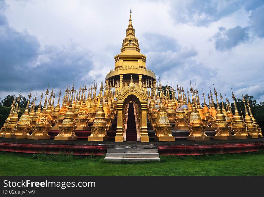 500 pagodas Buddhism temple  at Saraburi,Thailand. 500 pagodas Buddhism temple  at Saraburi,Thailand