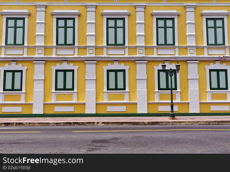 Government service office where have yellow in Bangkok , Thailand ,. Government service office where have yellow in Bangkok , Thailand ,