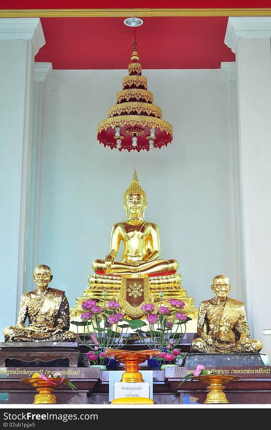 Buddha In Thailand Gold Style