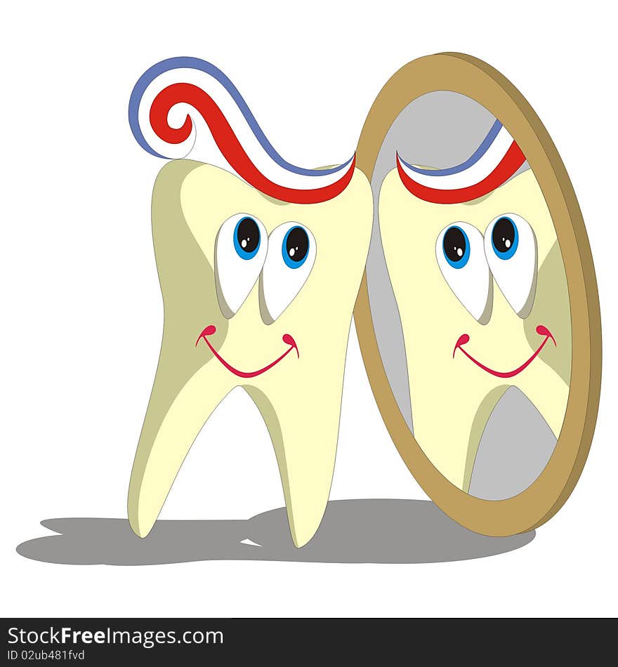 Tooth cartoon set 004