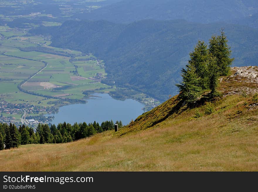 View From Gerlitzen Summit To Lake Ossiach