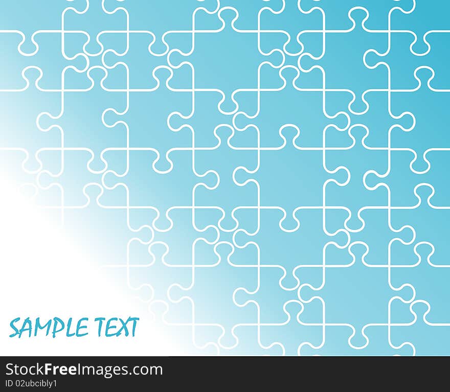 Jigsaw puzzle background with copy space -