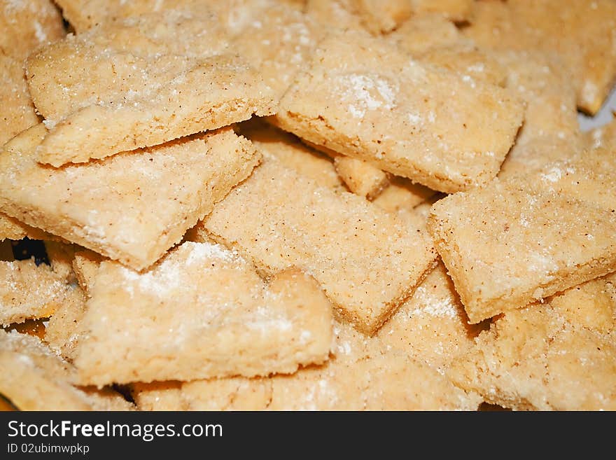 Cookies with powdered sugar