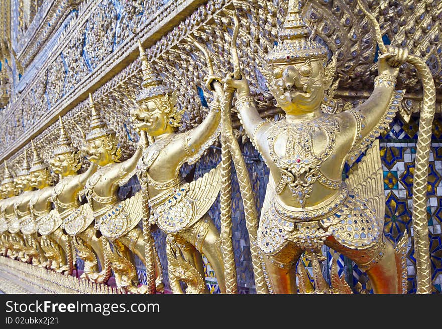 Statue of Garuda in Wat Phra Kaeo, Bangkok, Thailand. Statue of Garuda in Wat Phra Kaeo, Bangkok, Thailand.