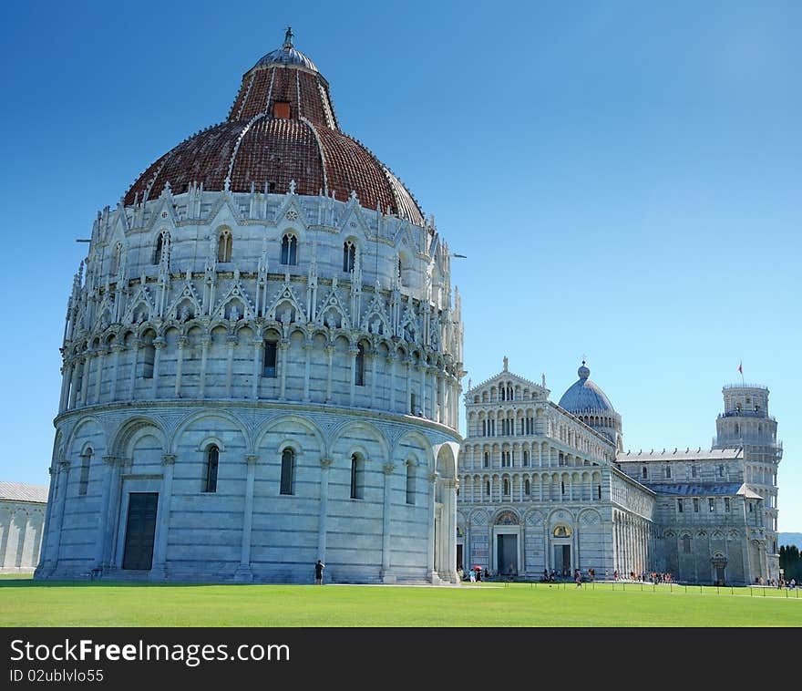 Pisa Duomo and baptistery, the largest baptistery in Italy. Pisa Duomo and baptistery, the largest baptistery in Italy.