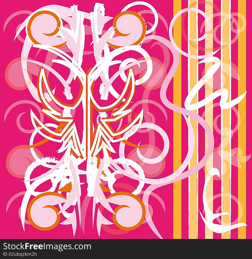 Pink background/wallpaper design with artistic shapes and pattern. Pink background/wallpaper design with artistic shapes and pattern.