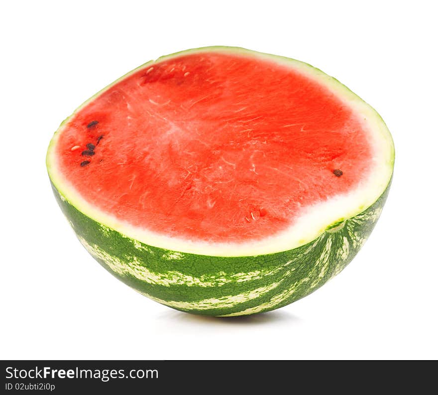 Half of watermelon isolated on white background