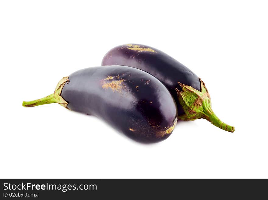 Aubergine isolated on white background. Aubergine isolated on white background.