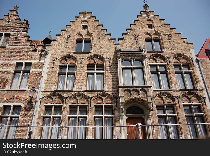 Tipical houses from Bruje, Belgium. Tipical houses from Bruje, Belgium