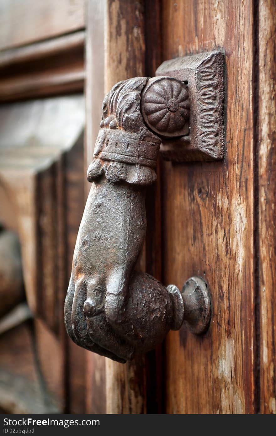 Beautiful old door handle