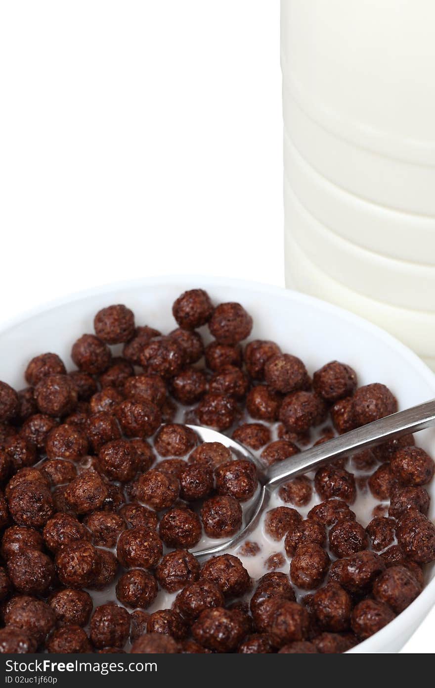 Bowl with chocolate balls.