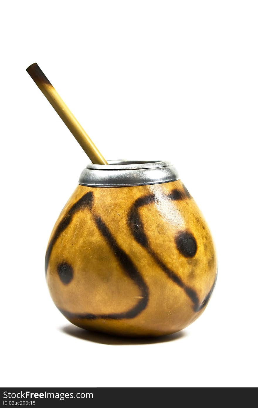 Isolated calabash for argentin mate drink