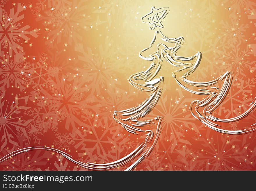 Graphic illustration of Christmas Tree