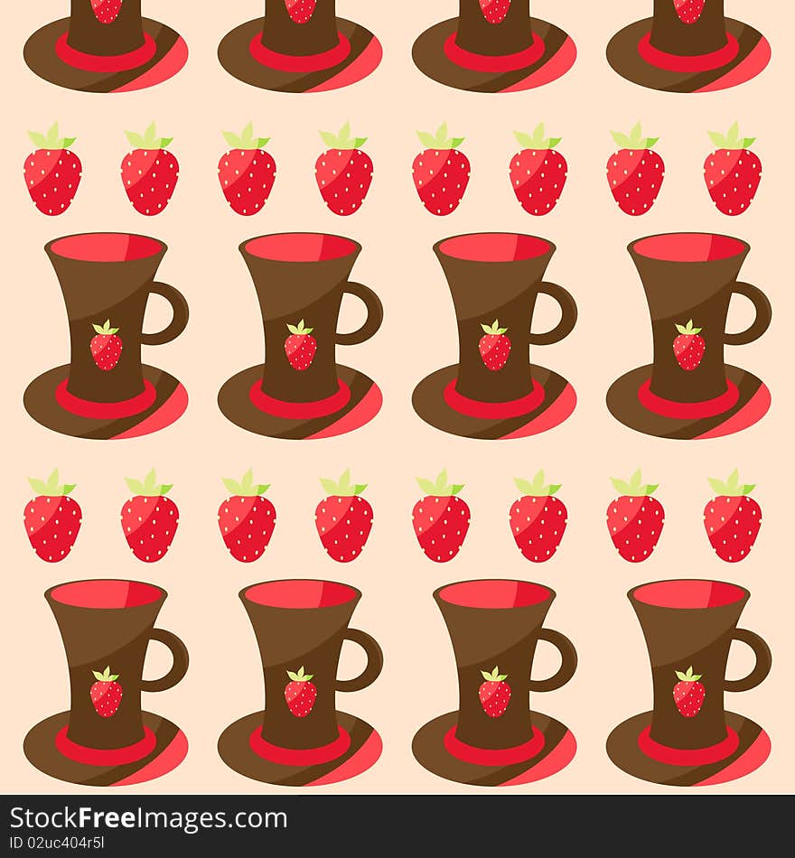 Illustration With Cups