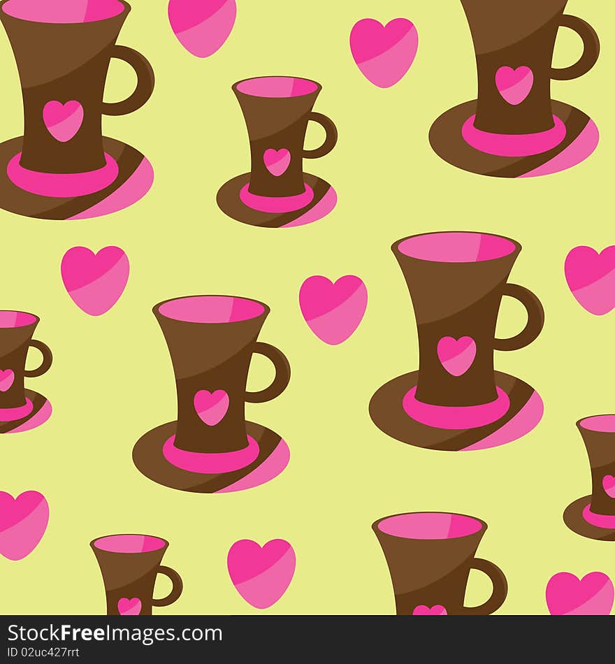 Illustration with cups