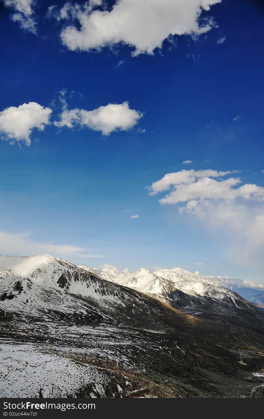 Snow Mountain landscape in west of china