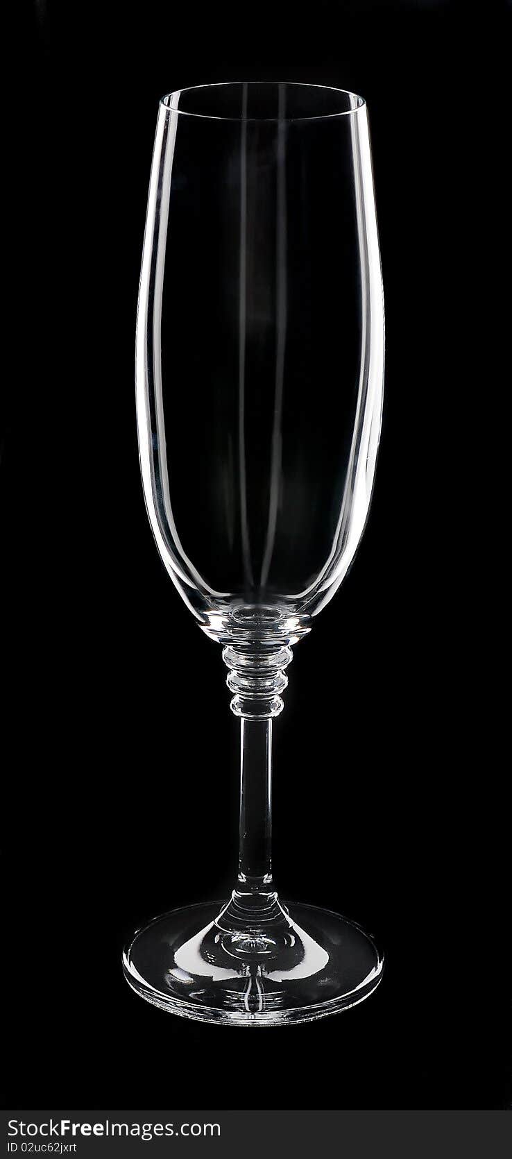 Empty glass isolated on background