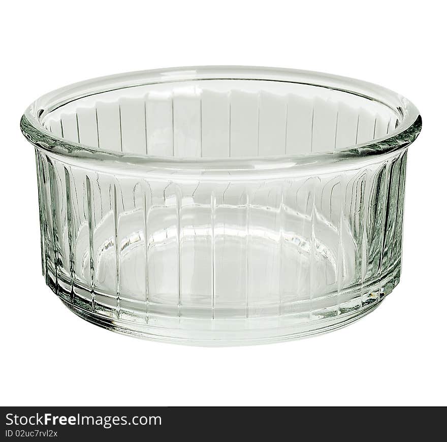 Empty jar on white background