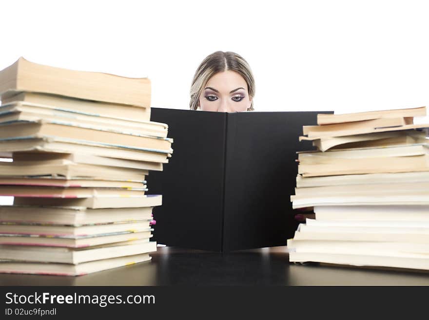 Girl reading a book