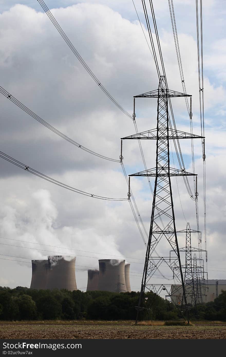 Pylons And Cooling Towers